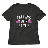 Falling With Style Women's V-Neck Tee