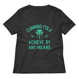 Cunning Folk Achieve By Any Means Women's V-Neck Tee