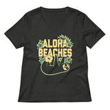 Aloha Beaches Women's V-Neck Tee