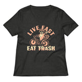 Live Fast Eat Trash Women's V-Neck Tee