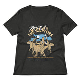 Tesla & The Raptors Women's V-Neck Tee
