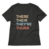 There Their They're Thurr Women's V-Neck Tee