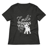 Emile Thanks You Women's V-Neck Tee