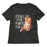 Fear Is The Mind Killer Cat Women's V-Neck Tee