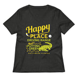 Happy Place Driving Range Women's V-Neck Tee