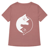 Yin Yang Cats Women's V-Neck Tee