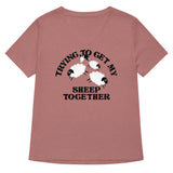 Trying To Get My Sheep Together Women's V-Neck Tee