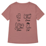 Un Deux Trois Cat Women's V-Neck Tee