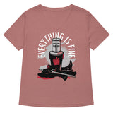Everything Is Fine Women's V-Neck Tee
