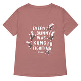 Every Bunny Was Kung Fu Fighting Women's V-Neck Tee