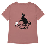 I Do What I Want Women's V-Neck Tee