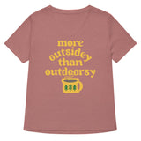 More Outsidey Than Outdoorsy Women's V-Neck Tee