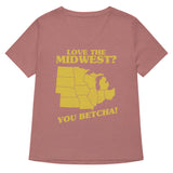 Love The Midwest? You Betcha! Women's V-Neck Tee