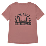 Donde Esta La Biblioteca? Women's V-Neck Tee