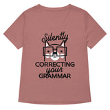 Silently Correcting Your Grammar Women's V-Neck Tee