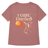 I Cast Fireball Women's V-Neck Tee