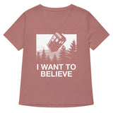 I Want To Believe Tardis Women's V-Neck Tee