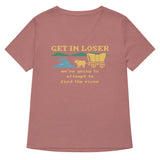 Get In Loser We're Going To Attempt To Ford The River Women's V-Neck Tee