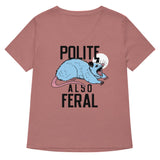 Polite Also Feral Women's V-Neck Tee
