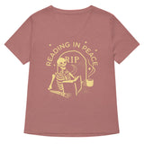 Reading In Peace Women's V-Neck Tee
