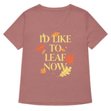 I'd Like To Leaf Now Women's V-Neck Tee