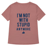 I'm Not With Stupid Anymore Women's V-Neck Tee