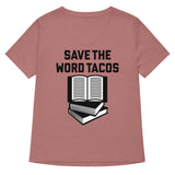 Save The Word Tacos Women's V-Neck Tee