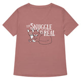 The Snuggle Is Real Women's V-Neck Tee