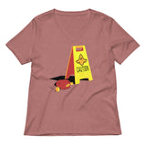 Caution Banana Women's V-Neck Tee