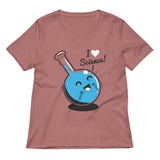 I Heart Science Women's V-Neck Tee