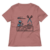 Rock Paper Scissors Battle Women's V-Neck Tee