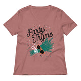 Party Thyme Women's V-Neck Tee