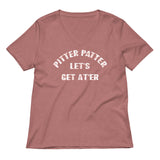 Pitter Patter Let's Get At'er Women's V-Neck Tee