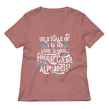 Favorite Color In The Alphabet Women's V-Neck Tee