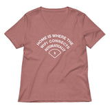 Home Is Where The WiFI Connects Automatically Women's V-Neck Tee