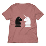 Chess Unicorn Women's V-Neck Tee