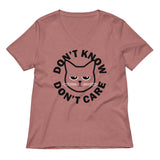 Don't Know Don't Care Women's V-Neck Tee