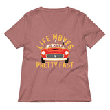 Life Moves Pretty Fast Women's V-Neck Tee