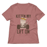 Kitten My Lift On Women's V-Neck Tee