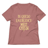 In Queso Emergency: Melt Cheese Women's V-Neck Tee
