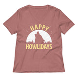 Happy Howlidays Women's V-Neck Tee