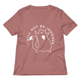 I Will Not Be Ignored Women's V-Neck Tee