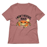 I Won't Hesitate, Beach Women's V-Neck Tee