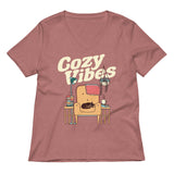 Cozy Vibes Women's V-Neck Tee