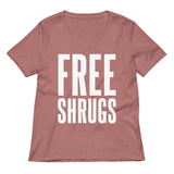 Free Shrugs Women's V-Neck Tee