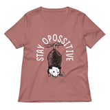 Stay Opossitive Women's V-Neck Tee