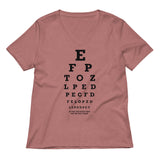 Too Close Eye Chart Women's V-Neck Tee