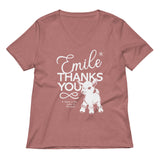 Emile Thanks You Women's V-Neck Tee