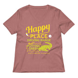 Happy Place Driving Range Women's V-Neck Tee