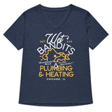 Wet Bandits Plumbing & Heating Women's V-Neck Tee